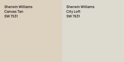 SW 7531 Canvas Tan vs SW 7631 City Loft