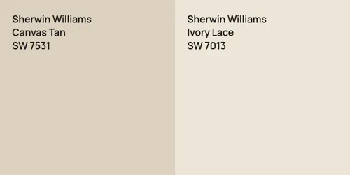 SW 7531 Canvas Tan vs SW 7013 Ivory Lace