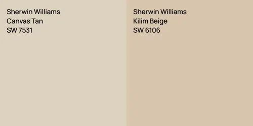 SW 7531 Canvas Tan vs SW 6106 Kilim Beige