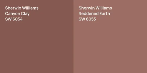 SW 6054 Canyon Clay vs SW 6053 Reddened Earth