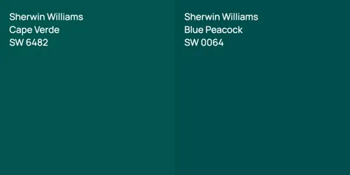 SW 6482 Cape Verde vs SW 0064 Blue Peacock