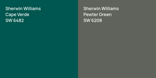 SW 6482 Cape Verde vs SW 6208 Pewter Green