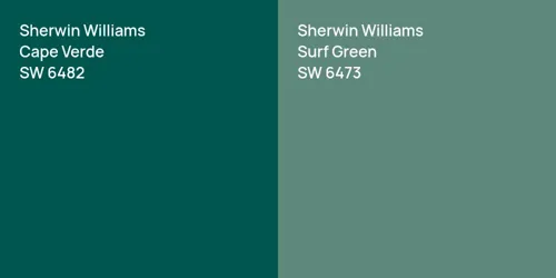 SW 6482 Cape Verde vs SW 6473 Surf Green