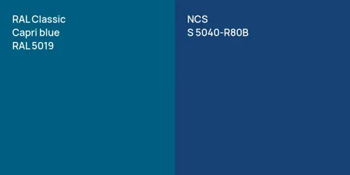 RAL 5019  Capri blue vs S 5040-R80B 