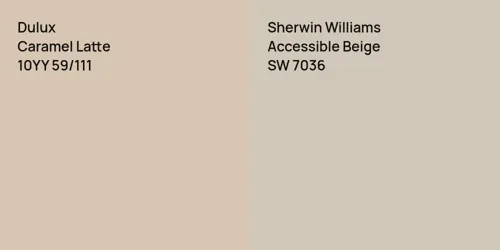 10YY 59/111 Caramel Latte vs SW 7036 Accessible Beige