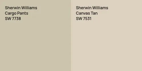 SW 7738 Cargo Pants vs SW 7531 Canvas Tan