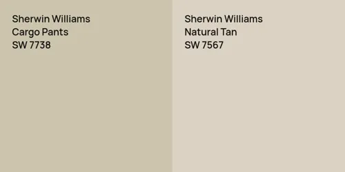 SW 7738 Cargo Pants vs SW 7567 Natural Tan