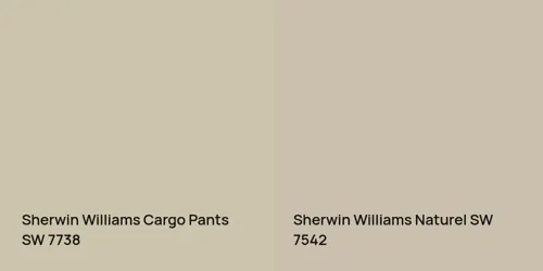 SW 7738 Cargo Pants vs SW 7542 Naturel