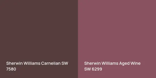 SW 7580 Carnelian vs SW 6299 Aged Wine