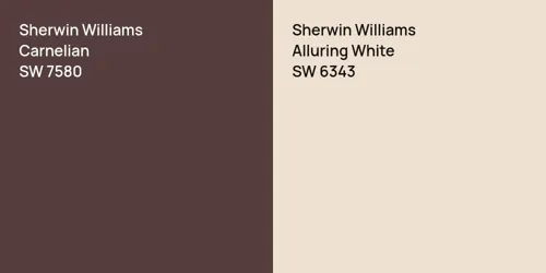 SW 7580 Carnelian vs SW 6343 Alluring White