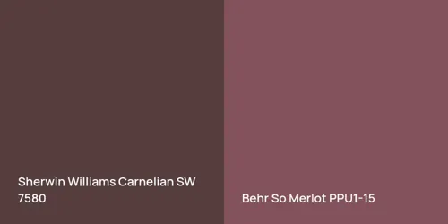 SW 7580 Carnelian vs PPU1-15 So Merlot