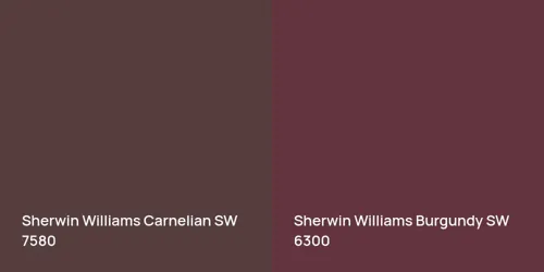 SW 7580 Carnelian vs SW 6300 Burgundy