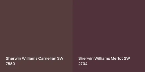 SW 7580 Carnelian vs SW 2704 Merlot