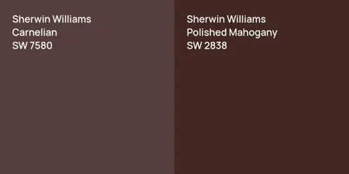 SW 7580 Carnelian vs SW 2838 Polished Mahogany