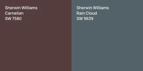 SW 7580 Carnelian vs SW 9639 Rain Cloud