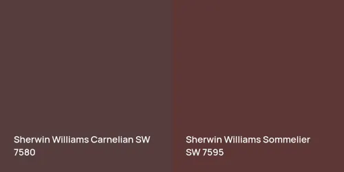 SW 7580 Carnelian vs SW 7595 Sommelier