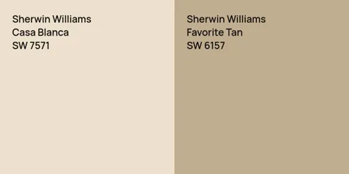 SW 7571 Casa Blanca vs SW 6157 Favorite Tan