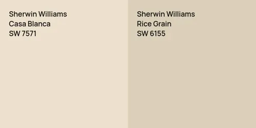 SW 7571 Casa Blanca vs SW 6155 Rice Grain