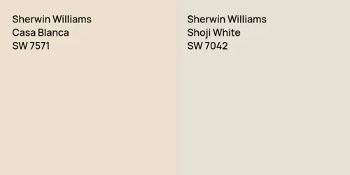 SW 7571 Casa Blanca vs SW 7042 Shoji White