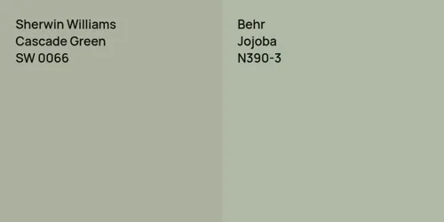 SW 0066 Cascade Green vs N390-3 Jojoba