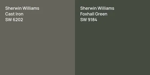 SW 6202 Cast Iron vs SW 9184 Foxhall Green