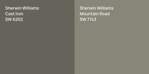 SW 6202 Cast Iron vs SW 7743 Mountain Road