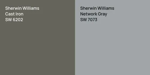 SW 6202 Cast Iron vs SW 7073 Network Gray