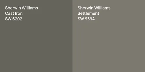 SW 6202 Cast Iron vs SW 9594 Settlement