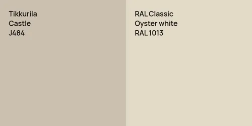 J484 Castle vs RAL 1013  Oyster white