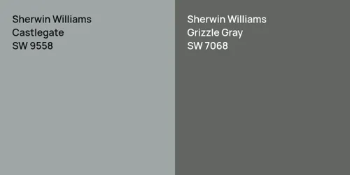 SW 9558 Castlegate vs SW 7068 Grizzle Gray