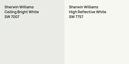 SW 7007 Ceiling Bright White vs SW 7757 High Reflective White