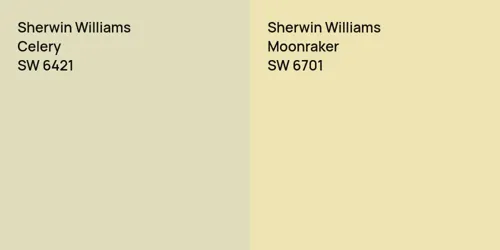 SW 6421 Celery vs SW 6701 Moonraker