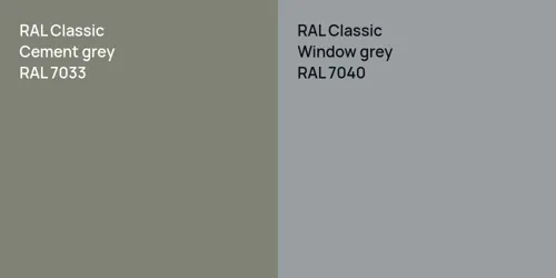 RAL 7033  Cement grey vs RAL 7040  Window grey