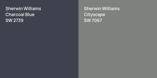 SW 2739 Charcoal Blue vs SW 7067 Cityscape