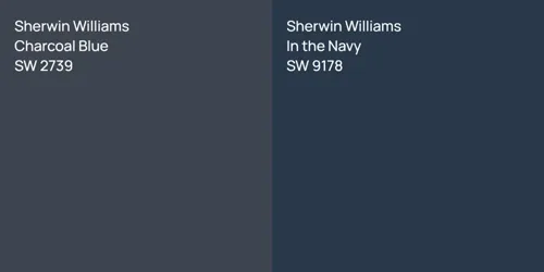 SW 2739 Charcoal Blue vs SW 9178 In the Navy