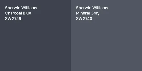 SW 2739 Charcoal Blue vs SW 2740 Mineral Gray