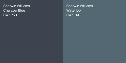 SW 2739 Charcoal Blue vs SW 9141 Waterloo