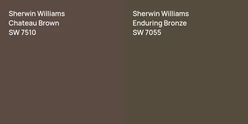 SW 7510 Chateau Brown vs SW 7055 Enduring Bronze