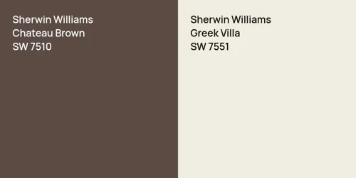 SW 7510 Chateau Brown vs SW 7551 Greek Villa