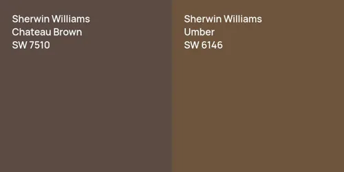 SW 7510 Chateau Brown vs SW 6146 Umber