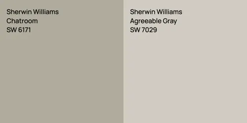 SW 6171 Chatroom vs SW 7029 Agreeable Gray