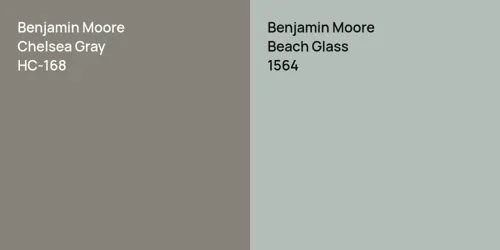 HC-168 Chelsea Gray vs 1564 Beach Glass