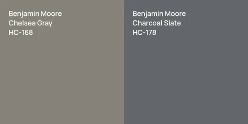 HC-168 Chelsea Gray vs HC-178 Charcoal Slate