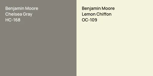 HC-168 Chelsea Gray vs OC-109 Lemon Chiffon