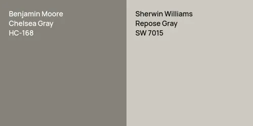 HC-168 Chelsea Gray vs SW 7015 Repose Gray