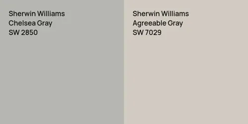 SW 2850 Chelsea Gray vs SW 7029 Agreeable Gray