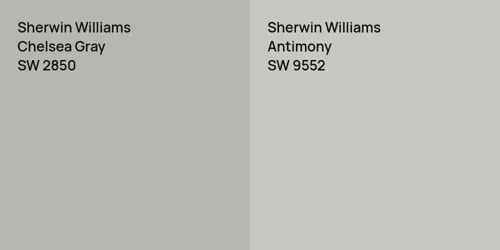 SW 2850 Chelsea Gray vs SW 9552 Antimony