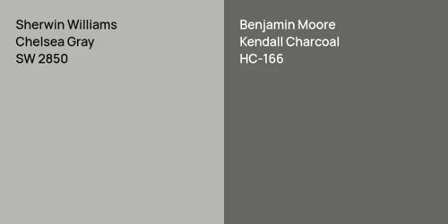 SW 2850 Chelsea Gray vs HC-166 Kendall Charcoal