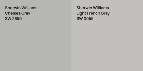 SW 2850 Chelsea Gray vs SW 0055 Light French Gray