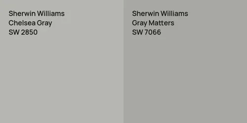 SW 2850 Chelsea Gray vs SW 7066 Gray Matters